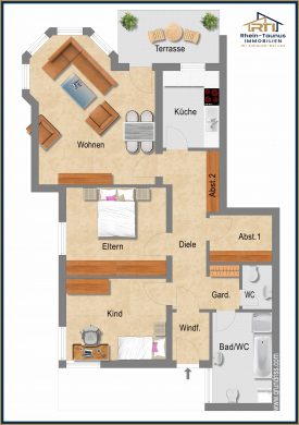 “Ihr neues Zuhause in Ötzingen: Gepflegte 3-Zimmer-EG Wohnung mit Terrasse”, 56244 Ötzingen, Apartment